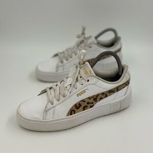 Puma Smash Platform Women's White Sneakers Casual Shoes 389010-01 Size 7.5